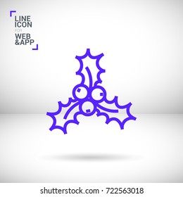 christmas decoration line vector icon