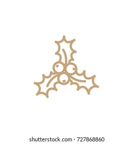 christmas decoration line vector icon