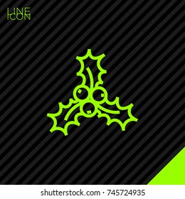 christmas decoration line vector icon