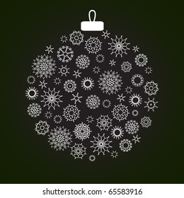 Christmas decoration made from snowflakes