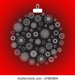 Christmas decoration made from snowflakes