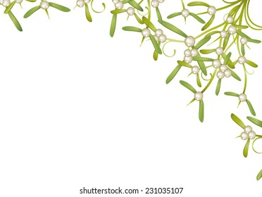 Christmas decoration, mistletoe with berries