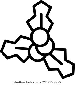 Christmas Decoration Mistletoe Outline Icon