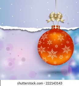 Christmas decoration on abstract background