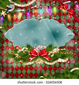 Christmas decoration on abstract background. EPS 10 vector file included
