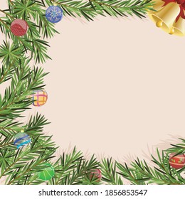 Christmas decoration on white background