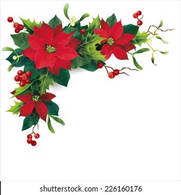 Christmas decoration on white. Vector eps 10.