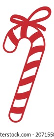 Christmas Decoration Ornament in Flat Vector Format One color