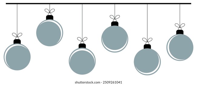 Ornamento de decoração de Natal isolado na ilustração vetor branco.