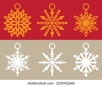 decoraciones navideñas adornos elementos diseño vectorial 