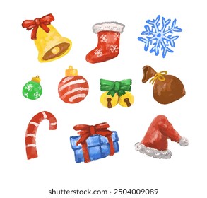 Christmas decoration painting vector ornament element