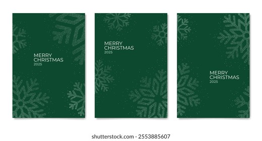 Christmas decoration poster background. Abstract greeting card christmas and New Year design holiday cover template with snowflakes dots. Vector illustration