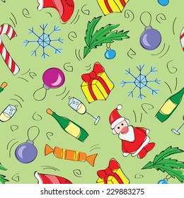 Christmas decoration seamless pattern background vector illustration
