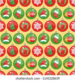 Christmas decoration seamless pattern. Use it as a background or a print
