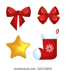 christmas decoration set icons