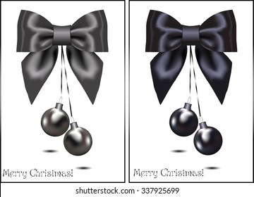 Christmas decoration, silver bow