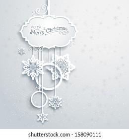 Christmas decoration with snowflakes