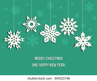 Christmas decoration from  snowflakes. Vector