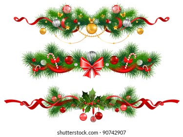 Christmas decoration with  spruce  tree