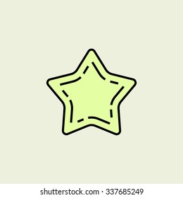 Christmas decoration star icon. Vector icon. Linear style