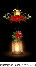 Christmas decoration with street light