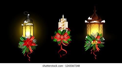 Christmas decoration with street light