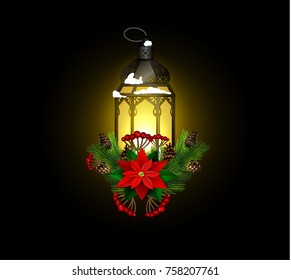 Christmas decoration with street light