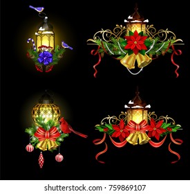 Christmas decoration with street light