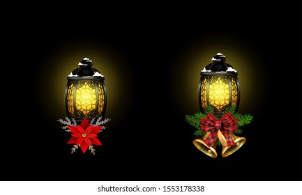 Christmas decoration with street light cpllection