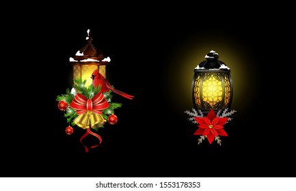 Christmas decoration with street light cpllection