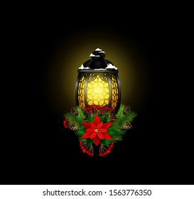 Christmas decoration with street light cpllection