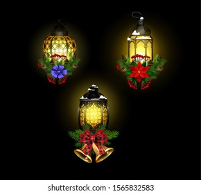 Christmas decoration with street light cpllection