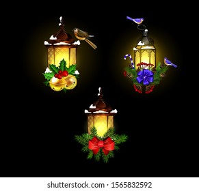 Christmas decoration with street light cpllection