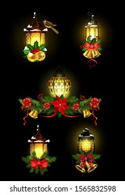 Christmas decoration with street light cpllection