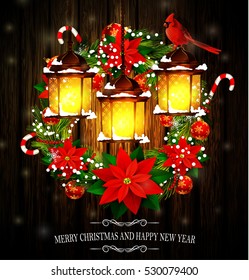 Christmas decoration with street lights