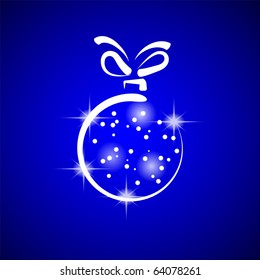 Christmas decoration stylized ball. Vector illustration.