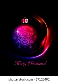 Christmas decoration stylized ball. Vector illustration. EPS10