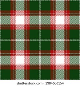 Christmas decoration tartan plaid, traditional Scottish pattern. 