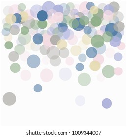 Christmas Decoration, Tender Snowflake Storm Vector Confetti. Christmas, Valentine Birthday Party Celebration Flying Circles, Festive Falling Dots Background. Love, Romance Glamour Confetti Border.