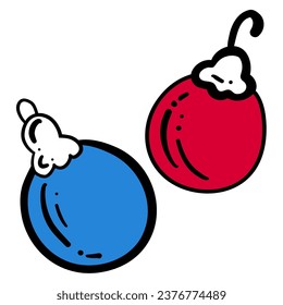 Christmas decoration toy. Vector illustration art.