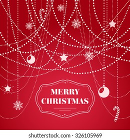 Christmas decoration vector background