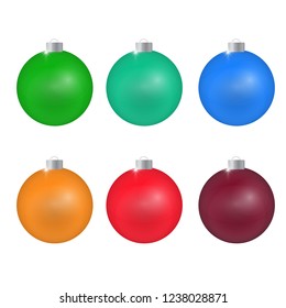 Christmas Decoration vector element. Christmas ball. Holiday decor ball. 