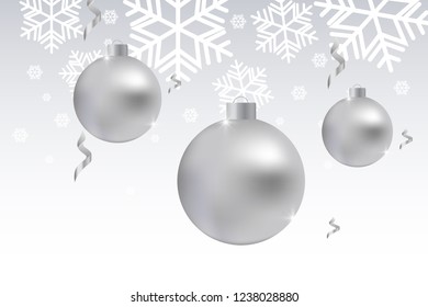 Christmas Decoration vector element. Christmas ball. Holiday decor ball. Christmas background. 
