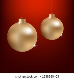 Christmas Decoration vector element. Christmas ball. Holiday decor ball. Christmas background.