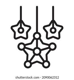 Icono vectorial de Decoración de Navidad que puede modificar o editar fácilmente  

