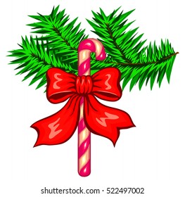 Christmas decoration. Vector illustration isolated on white.