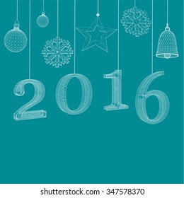 Christmas decoration Vector illustration. Polygon triangle. The structural grid of polygons. Abstract Creative concept vector background. Polygonal design style letterhead and brochure