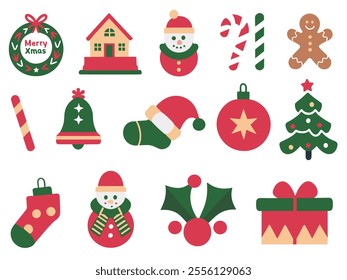 Christmas Decoration Vector Set - Holiday Icons Pack