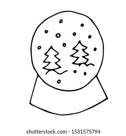 
christmas decoration warm and cozy hand drawn vector illustration in scandinavian style. Winter elements for greeting cards, posters, stickers and seasonal design.