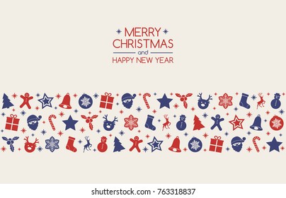 Christmas decoration with wishes. Vector.